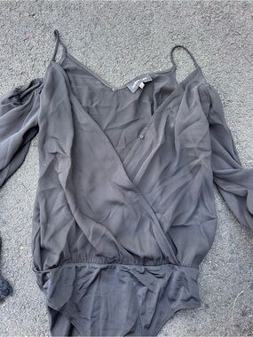 Sugarlips Black Bodysuit with Tag Detail
